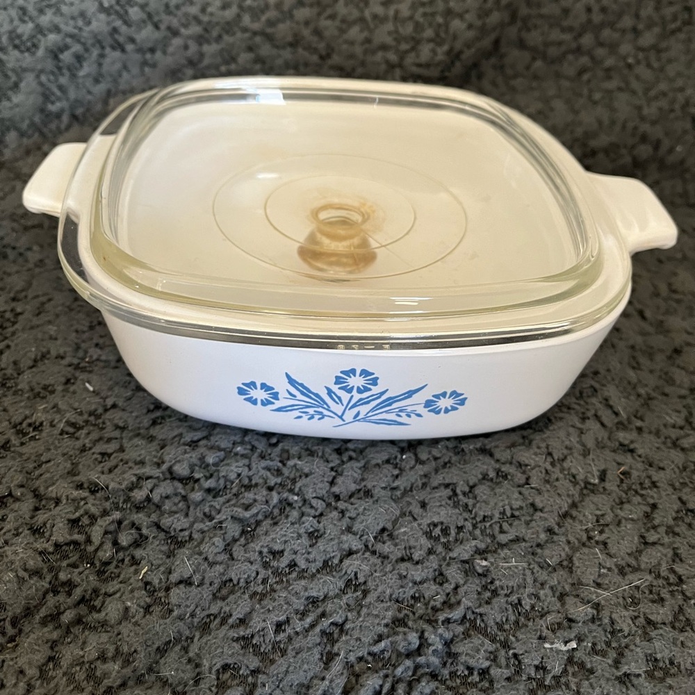 Corning Ware Vintage Pyrex Blue Floral Decor
